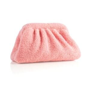 NWT! Shiraleah Chicago Jayden Clutch Pink Shearling Frame Bag Statement Eclectic